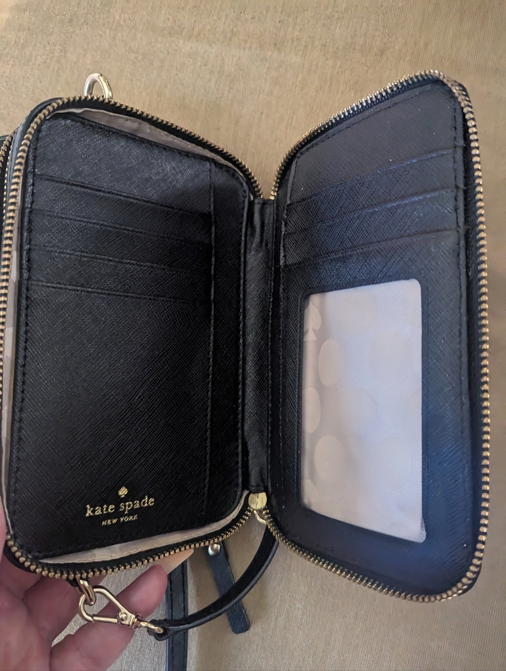 kate spade black saffiano crossbody wallet - Picture 5 of 5
